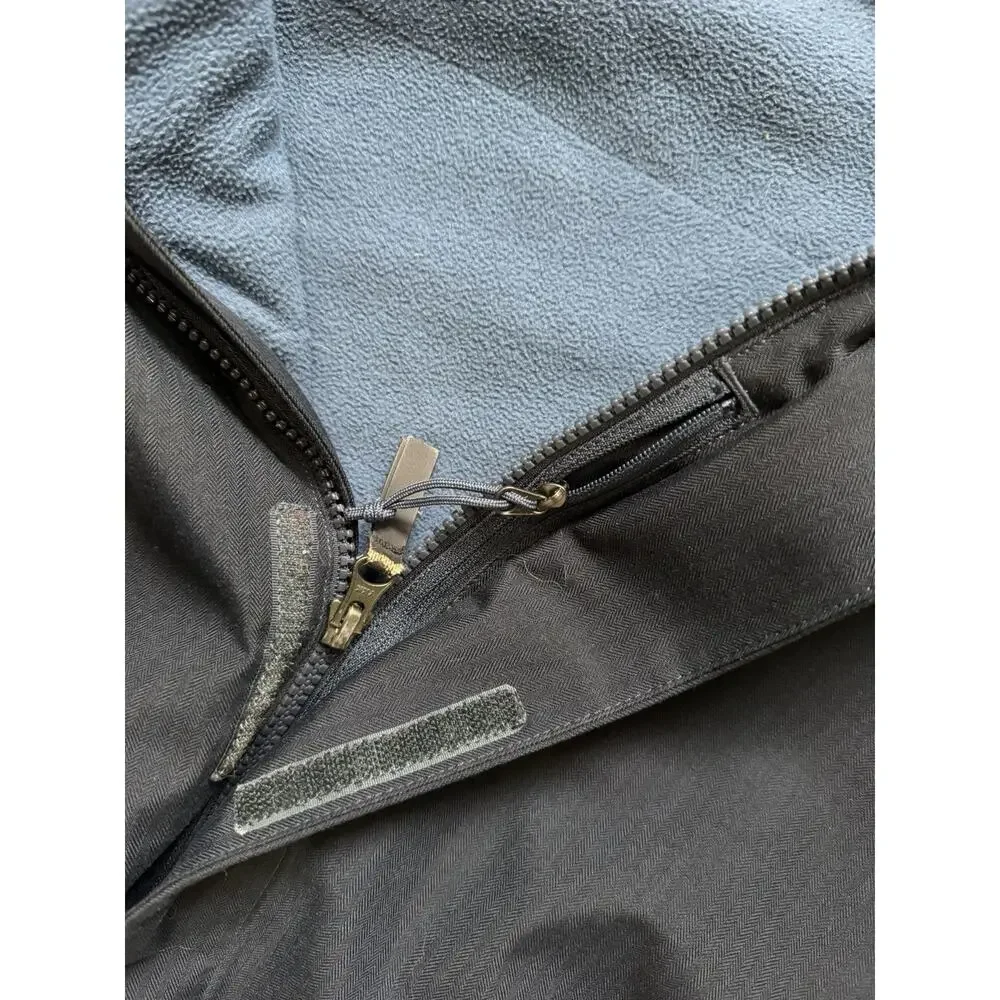 The North Face Jacket Softshell Navy Blue Zip Pockets Logo Fleece Lined Size L